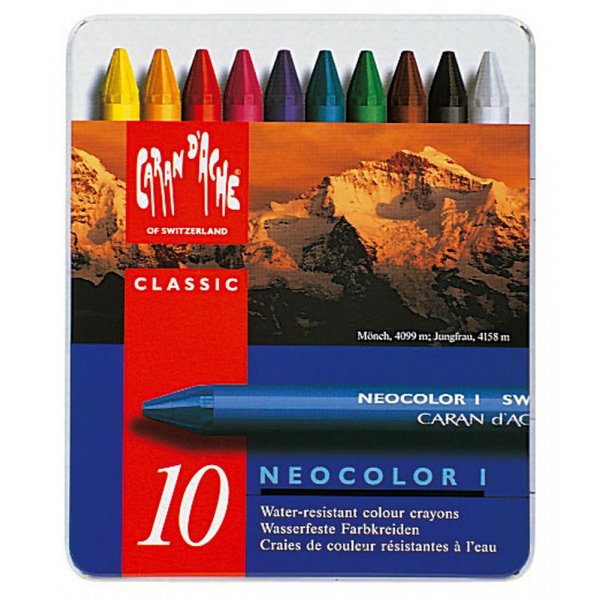 Vaha Crayon Caran d'Ache NeoColor I - 10 vriliidua