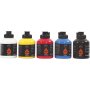 Pigment Art School - perusvrit - puolikiiltv - 5 x 500 ml