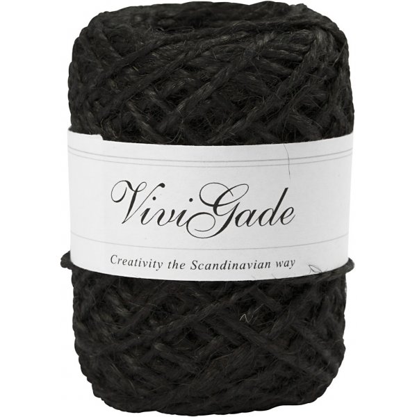 Luonnollinen hamppu - musta - 30 m Luonnollinen hamppu - musta - 30 m