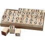 Postimerkit - kirjaimet ja numerot - 20 x 20 mm - 45 kpl