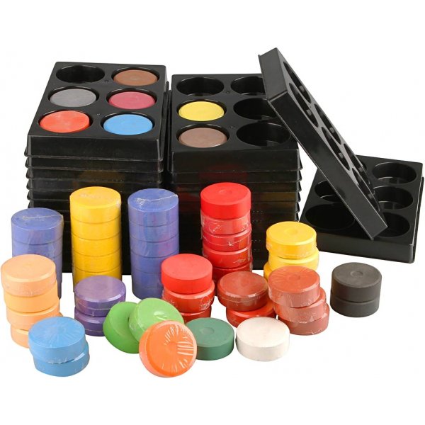 Akvarelli - paletit + löysät kiekot - 44 cm - sekavärejä Akvarelli - paletit + löysät kiekot - 44 cm - sekavärejä