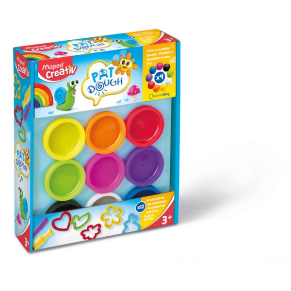Savisetti - Maped Pat�Dough - 9 purkkia + 12 tarviketta (3+ vuotta)