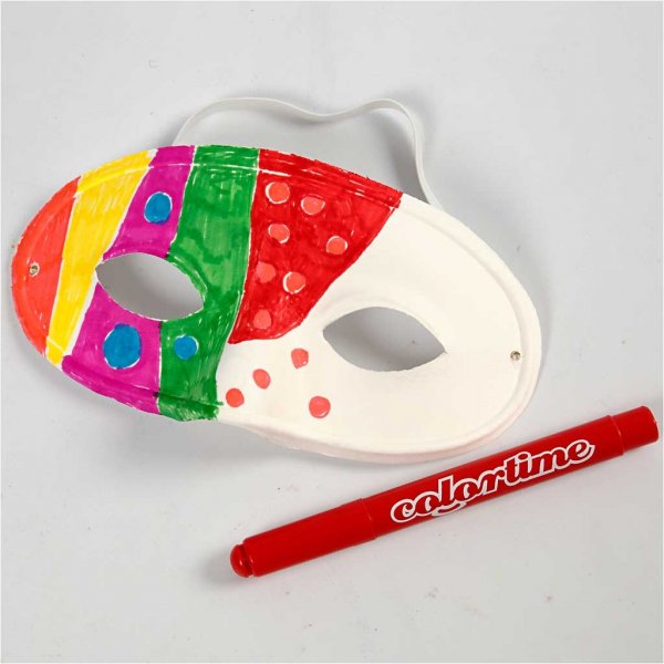 Puolinaamari - valkoinen - 10 kpl Puolinaamari - valkoinen - 10 kpl