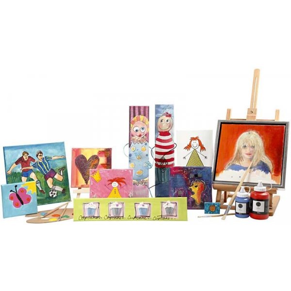 Kanvas - valkoinen - 15 x 15 cm - 80 kpl