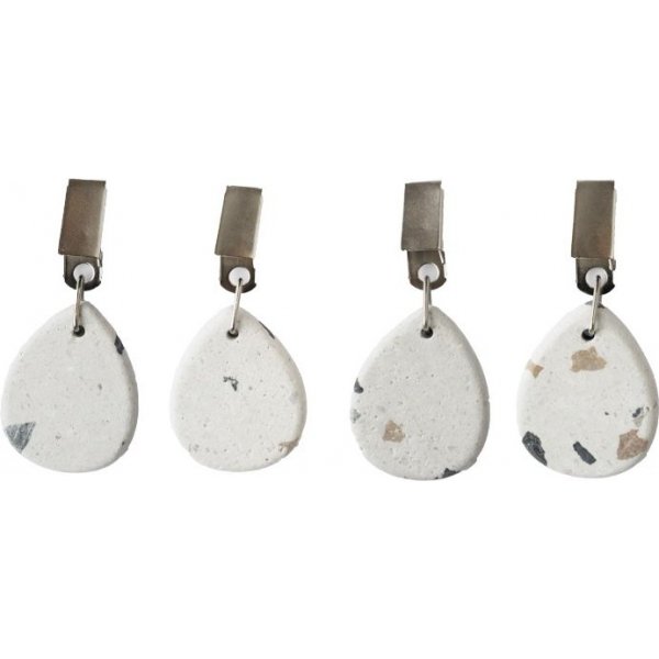 Kankaan paino Drop terrazzo 4 kpl