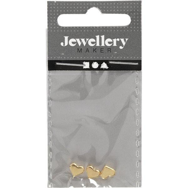 Linkkihelmet - kullatut - 3 kpl Linkkihelmet - kullatut - 3 kpl