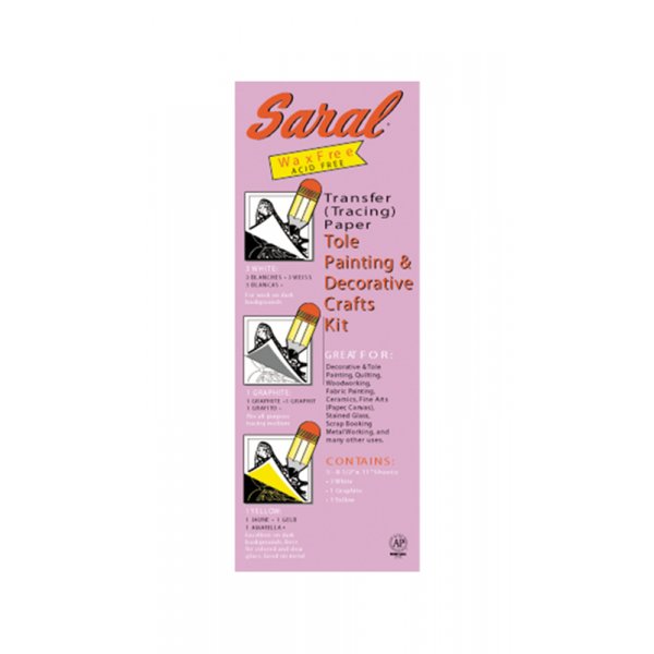 Saral-paperi - Hobby Set 3 - Valkoinen, keltainen, grafiitti - 21,6*27,9cm