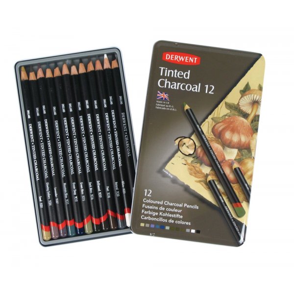 Derwent Toned Charcoal - 12 kyn