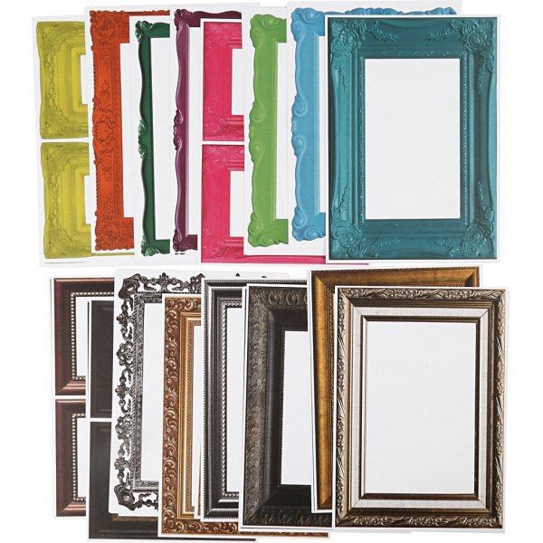 Pahvikehys - sekavärejä - 64 kpl Pahvikehys - sekavärejä - 64 kpl