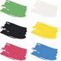 Plus Color Hobby maali - perusvrit - 6 x 250 ml