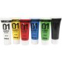 Koulumaali - Akryyli - vakiovrit - kiiltv - 6 x 20 ml