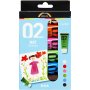 Koulumaali - Akryyli - tydentvt vrit - matta - 6 x 20 ml