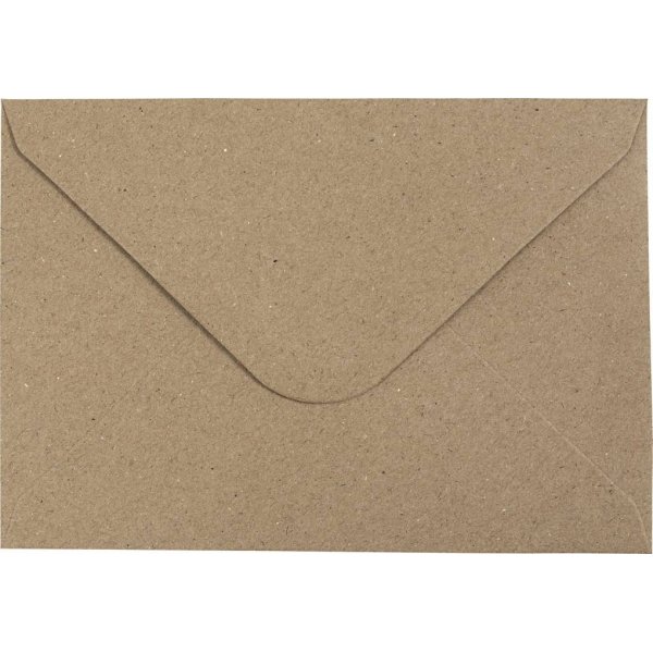 Kierrtetty kirjekuori - luonnollinen - 11,5 x 16 cm - 50 kpl