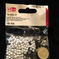 Asiakaskuva Puiset helmet 4 mm - valkoinen 150 kpl. rei�n halkaisija 1,5 mm