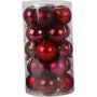 Joulukuusipallot - punainen harmonia - 6 cm - 20 kpl