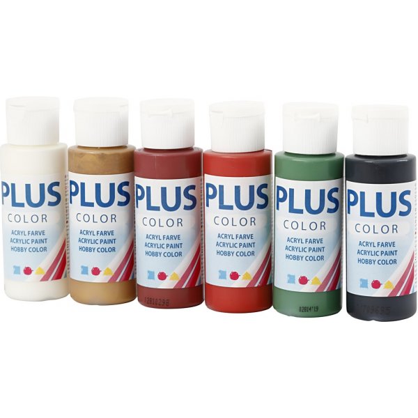 Plus Color Hobby maali - Jouluvärit - 6 x 60 ml Plus Color Hobby maali - Jouluvärit - 6 x 60 ml