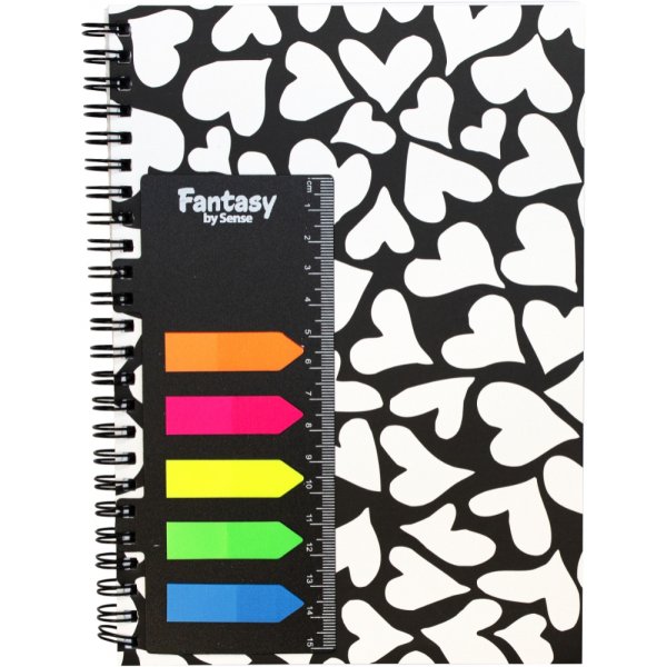 Spiraalimuistikirja A5 Hearts M Notes Fsc