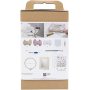 DIY Kit Punch Needle, pastellivrit, peili