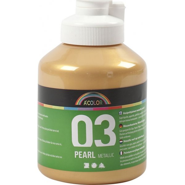 Koulumaali Akryyli - Metalli - kulta - metalli - 500 ml