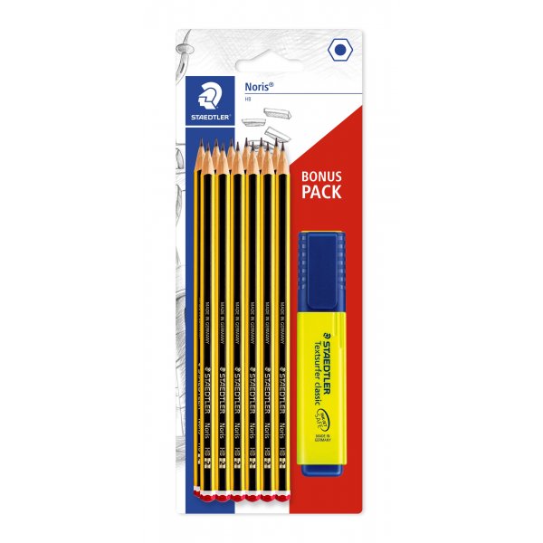 Noris Student Pack kyni ja korostuskynt