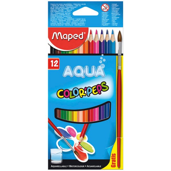 Vrikynsarja - Maped - Color'peps Aqua 12 kynt + sivellin
