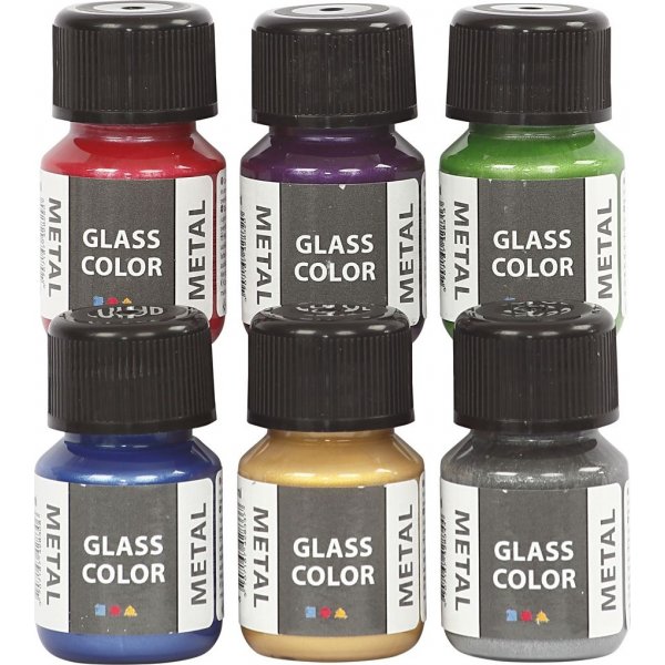 Lasimaali metalli - sekavrit - 6 x 30 ml