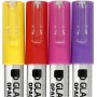 Lasi- ja posliinitussi - oranssi - violetti - vaaleanpunainen - keltainen - puolilpinkymtn - 1-2 mm - 4 kpl