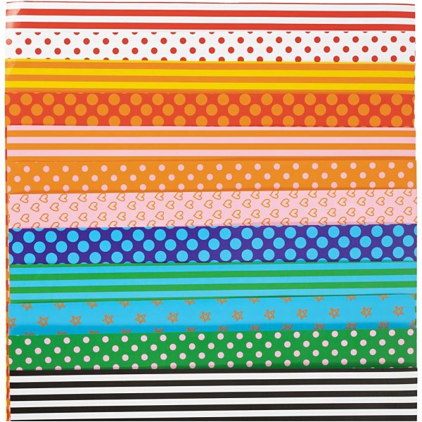 Kiiltv paperi - sekavrej - Kuvioitu - 100 arkkia