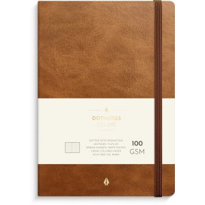 Dotnotes Deluxe A5 ruskea pistekuvio