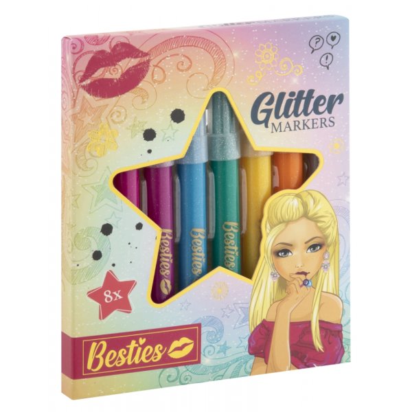 Kauniissa vreiss olevat glitterkynt 8 kpl