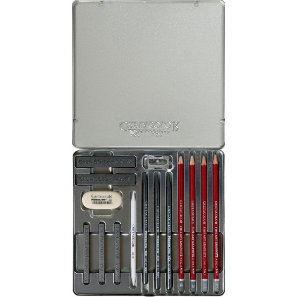 Kynsarja Lyijykynt Cretacolor Tin box - 15 kpl