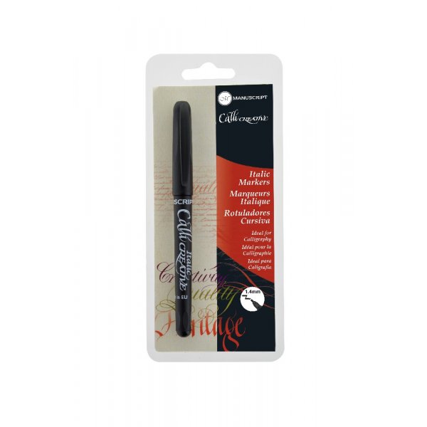 Kalligrafiamerkit mustat - hienot (1,4 mm)