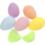 Muovinen muna - 2-osainen - pastellivrit - K6 cm - 12 kpl