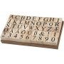 Postimerkit - kirjaimet ja numerot - 20 x 20 mm - 45 kpl