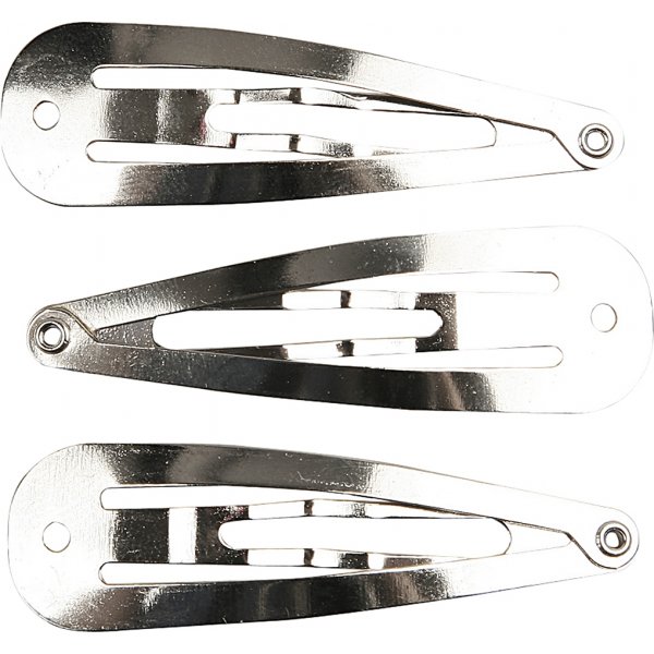 Hiusklipsit - hopeoitu - 10 kpl