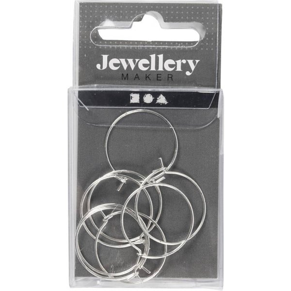 Kreolit - hopeoitu - 8 kpl Kreolit - hopeoitu - 8 kpl