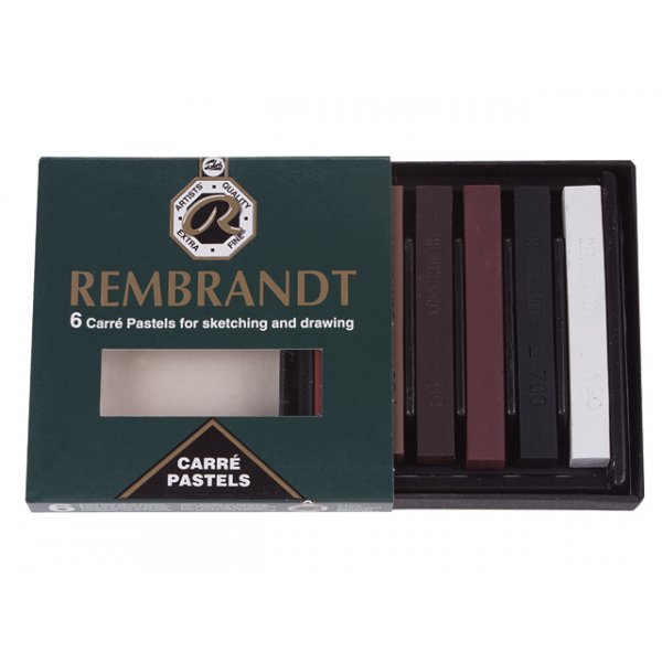 Rembrandt Carr Pastel setiss - ruskeat svyt - 6 kpl