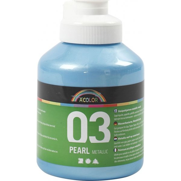 Koulumaali Akryyli - Metalli - vaaleansininen - metallinen - 500 ml