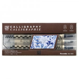 ZIG MS Kalligrafia platinansininen - 3-setti