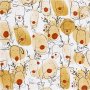 Lahjapaperi - beige - punainen - Poro - 100 m