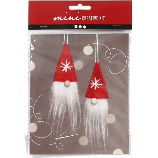Mini DIY Kit - roikkuvat joulupukit