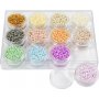 Rocaille-helmet - pastellivrit - 12 x 17 g