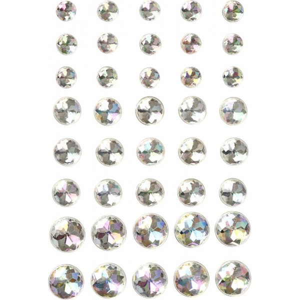 Puolihelmet - kristalli - 40 kpl