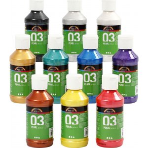 Koulumaali Akryyli - Metalli - sekavärit - metalli - 10 x 120 ml Koulumaali Akryyli - Metalli - sekavärit - metalli - 10 x 120 ml