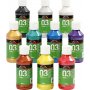 Koulumaali Akryyli - Metalli - sekavrit - metalli - 10 x 120 ml