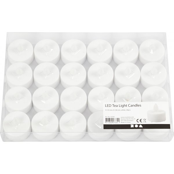 LED-lmpvalo - valkoinen - 24 kpl