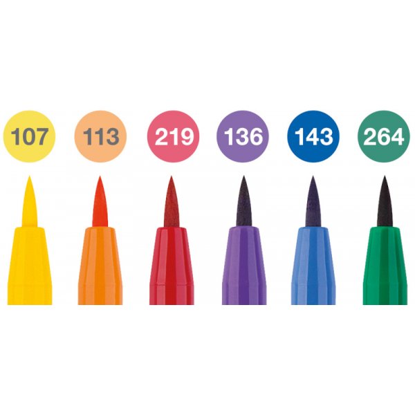 Piirustuskynsarja - Faber-Castell - Pitt Artist - 6 kyn (5F)