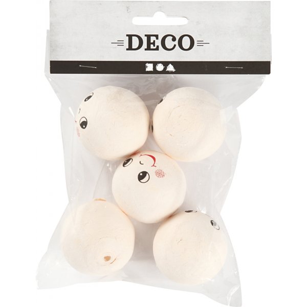 Päät - norsunluu - Ø40 mm - 5 kpl Päät - norsunluu - Ø40 mm - 5 kpl