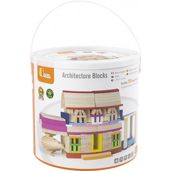 VIGA luovat puupalikat - sekavrej - 250 kpl