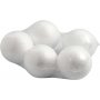 Styroksipallot - valkoinen - 6 cm - 5 kpl